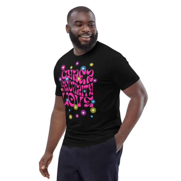 Herren-T-Shirt – Peace, Love & Protection. – Bild 2